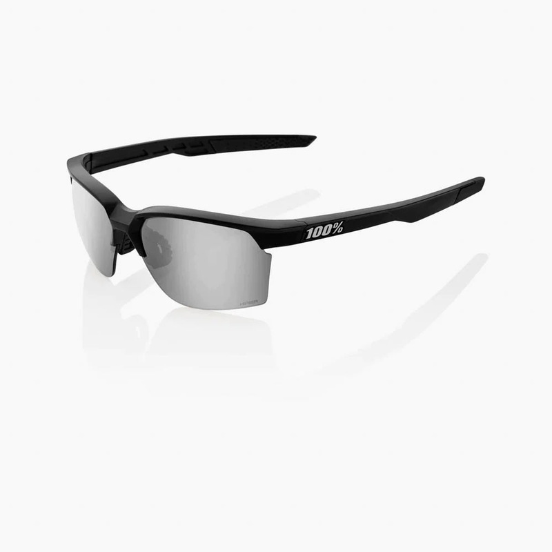 100% – SPORTCOUPE Matte Black HiPER Silver Mirror Lens